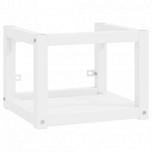 vidaXL Nástěnný koupelnový regál pod umyvadlo bílý 40x38x31 cm železo