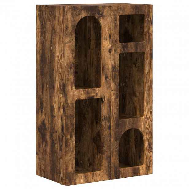 vidaXL Servírovací skříň ELST Kouřový dub 59 x 35 x 100,5 cm