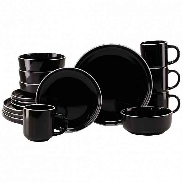 Creatable KOMBINOVANÁ SOUPRAVA Nordic Gourmet Schwarz 16dílné