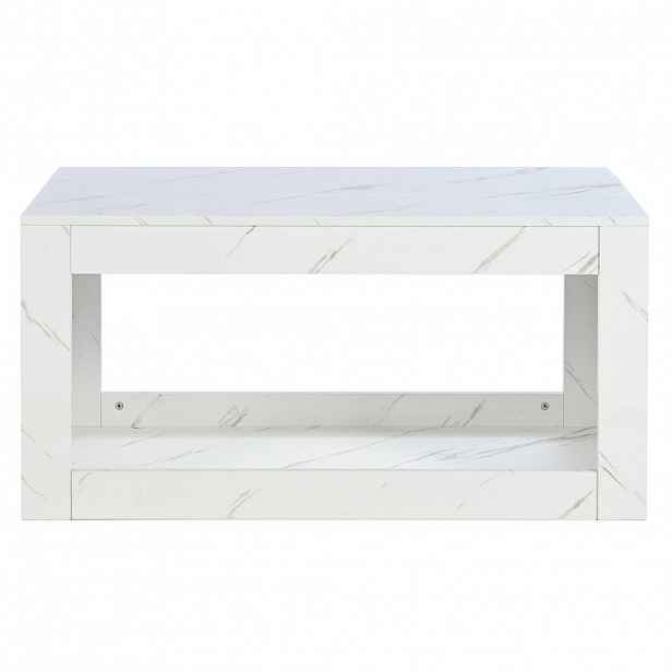 OKWISH KONFERENČNÍ stolek 100/50/50 cm bílý z dřevotřísky s LED osvětlením a úložným prostorem