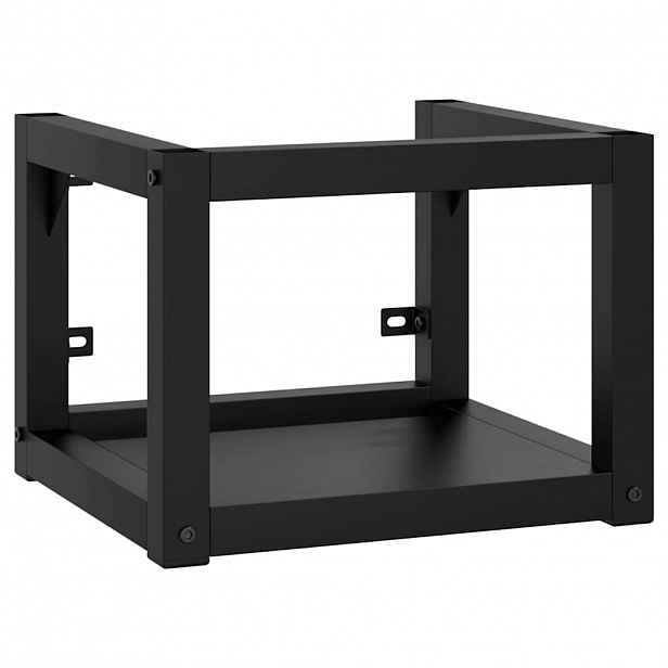 vidaXL Nástěnný koupelnový regál pod umyvadlo černý 40x38x31 cm železo