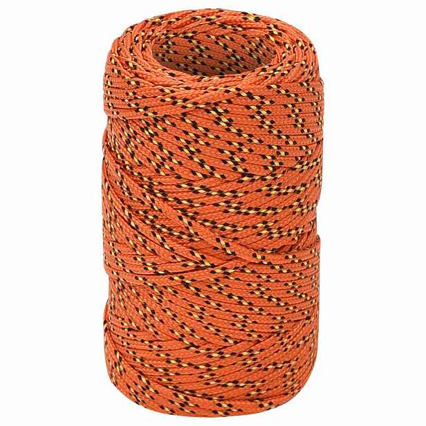 vidaXL Víceúčelové užitkové lano 2 mm 25 m Oranžová PP
