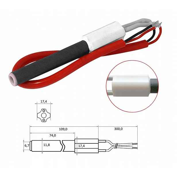 Zapalovač Kipi ohřívač pelet 280W keramický