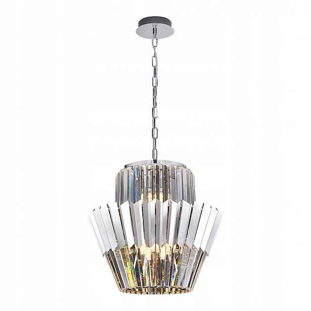 Závěsný lustr Milagro Donna Chrom 9xE14 45 cm Křišťálový ML0414