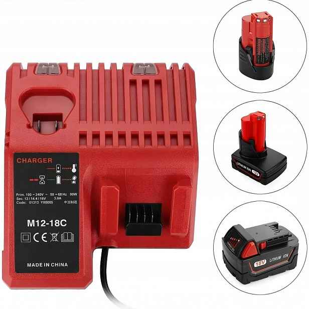 Náhradní nabíječka Milwaukee M12-18FC Pro Nabíječku M12 M18 Akumulátor