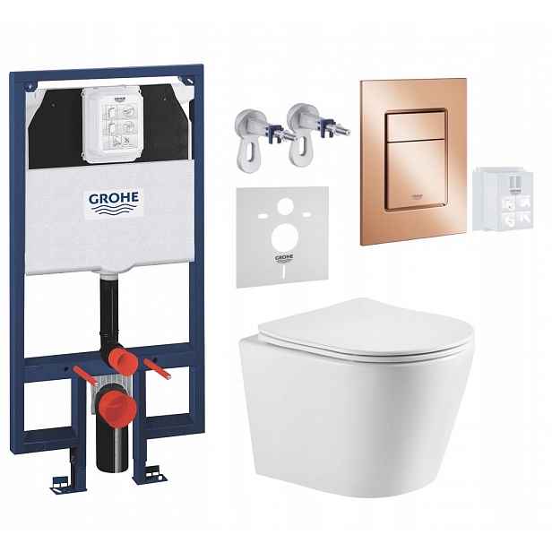 7v1 Sada Wc, Stelaz Grohe Slim Wc Mísa Imprese Tornado Tlačítko