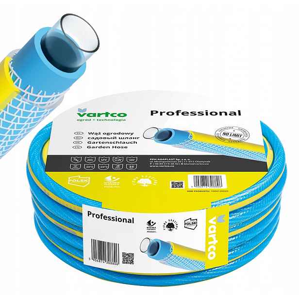 Hadice Na Vodu 3/4" 30 M Professional 4-VRSTVÁ Vartco