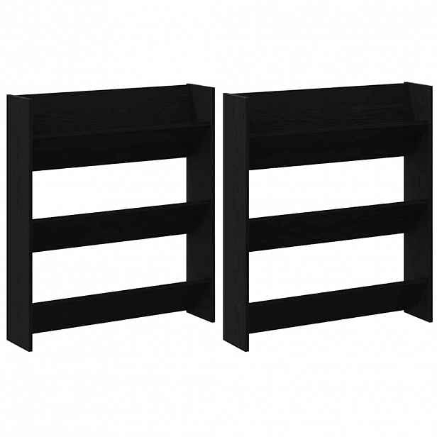 vidaXL Skříň na obuv 2 ks 86 x 18 x 90 cm Kompozitní dřevo Černý dub