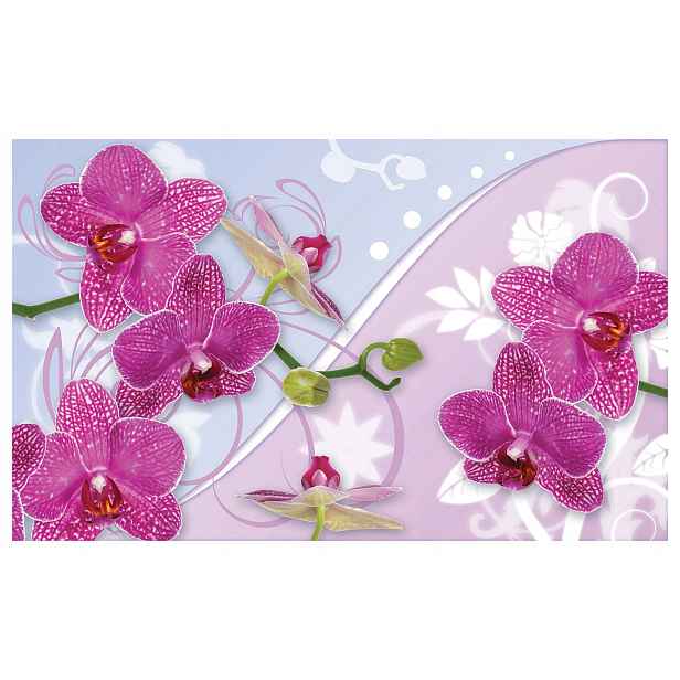 Vliesová fototapeta Orchideje růžová abstrakce jemnost 300x210 lepidlo