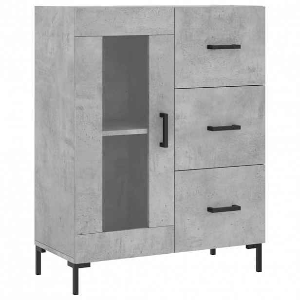 vidaXL Příborník betonově šedý 69,5 x 34 x 90 cm kompozitní dřevo