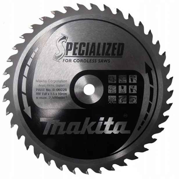 Makita B-09226 Řezací Kotouč Na Dřevo Specialized T.c.t 150x10 mm 40 Z