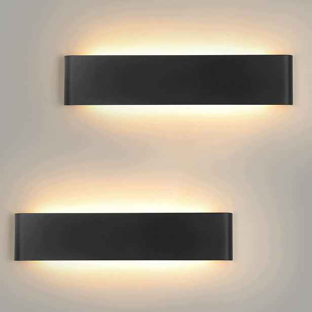Mille Lucciole Led nástěnné svítidlo 24 W 3000 K IP44 černé 2 ks