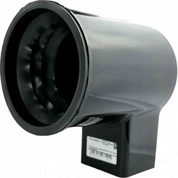 Pvc adaptér redukce z trubky o průměru 110 mm na 70 x 80 mm Galeco PVC2 černý 9005