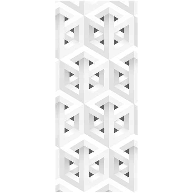 Samolepka Fototapeta Geometrické 3D postavy s trojúhelníky abstrakce 91x211