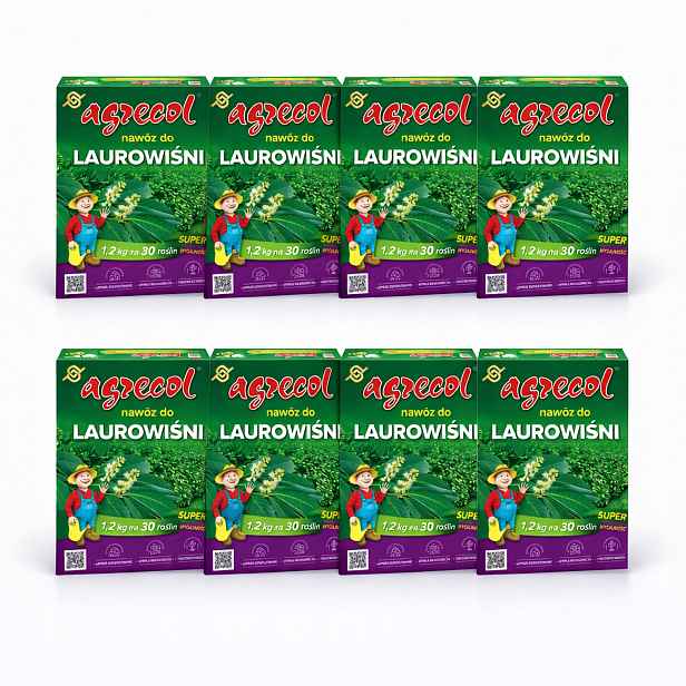8x Hnojivo pro listnaté ploty vavřínovitého Agrecol granulát 1,2 kg