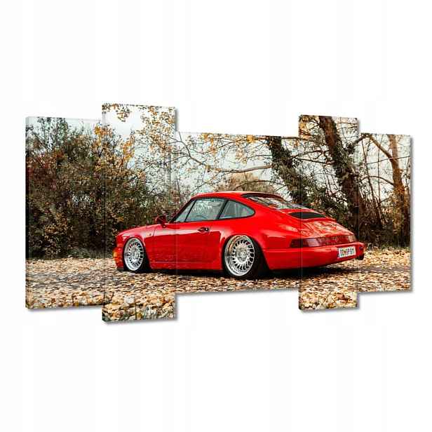 Obrazy 120x65 Červené Porsche Auto