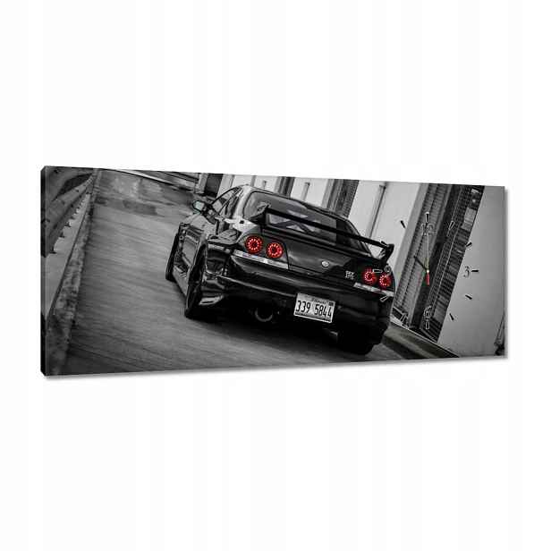 Hodiny 100x40 Černé Nissan Gtr