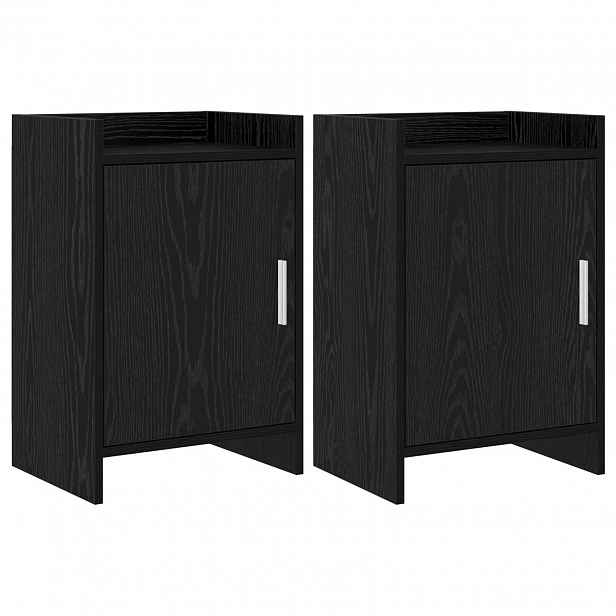 vidaXL Noční stolky 2 ks Černý dub 40 x 30 x 60 cm Kompozitní dřevo