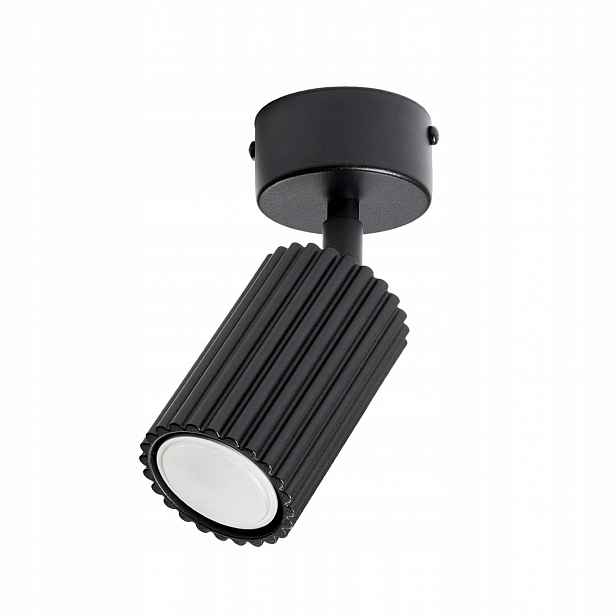 Stropní Svítidlo Pohyblivá stropní trubka černá samostatná lampa Karbon 1 Sollux
