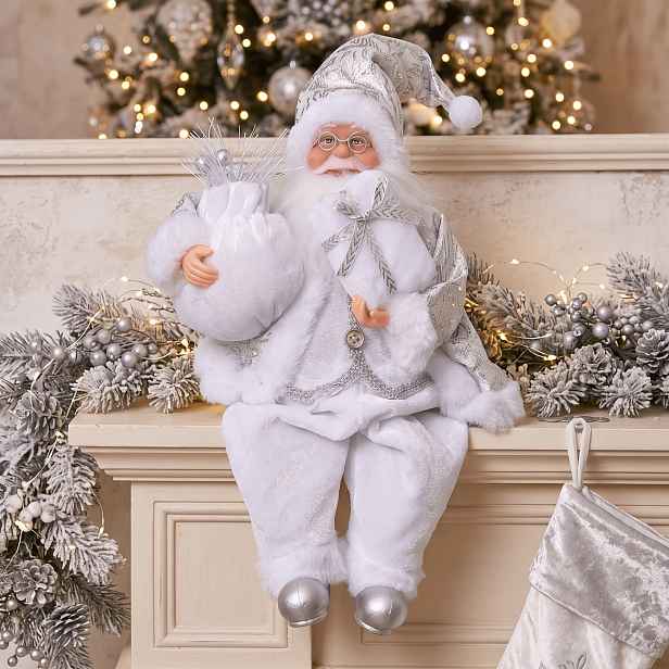 TEMU 1 x 13palcová vysoká / 12,99palcová sběratelská sedící panenka Santa Claus, ozdoba, dárek pro přátele, interiérová dekorace, sváteční novoroční