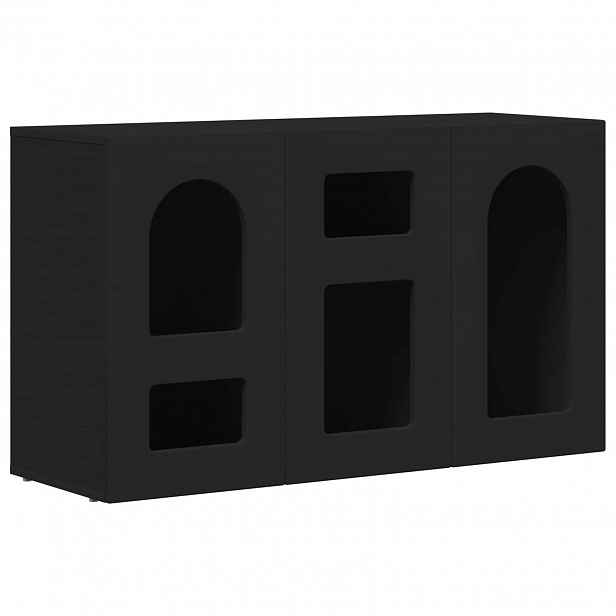 vidaXL Servírovací skříň ELST Černá 100 x 35 x 59 cm Kompozitní dřevo