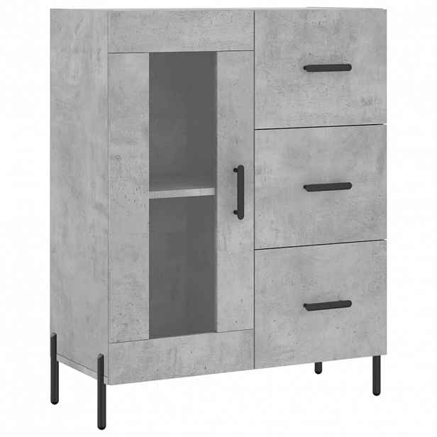 vidaXL Příborník betonově šedý 69,5 x 34 x 90 cm kompozitní dřevo