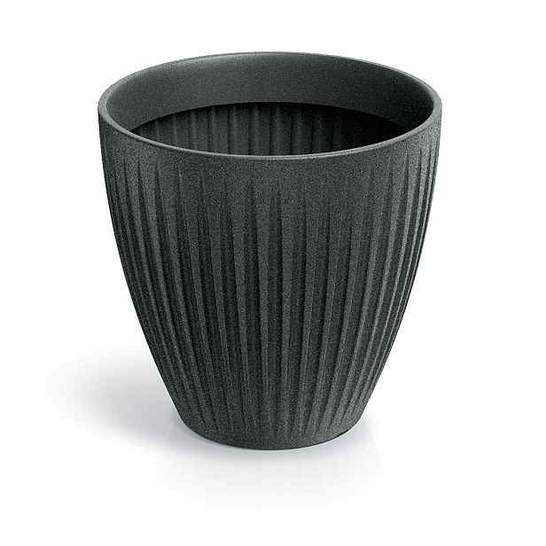 Prosperplast Květináč LATIE GRAND MID granitově černý, varianta 48 cm