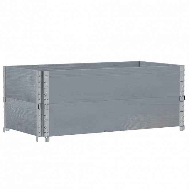 vidaXL Zahradní truhlík šedý 100 x 50 cm masivní borové dřevo