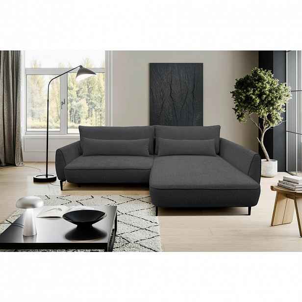 MID.YOU ROHOVÁ SEDAČKA, textil, tmavě šedá