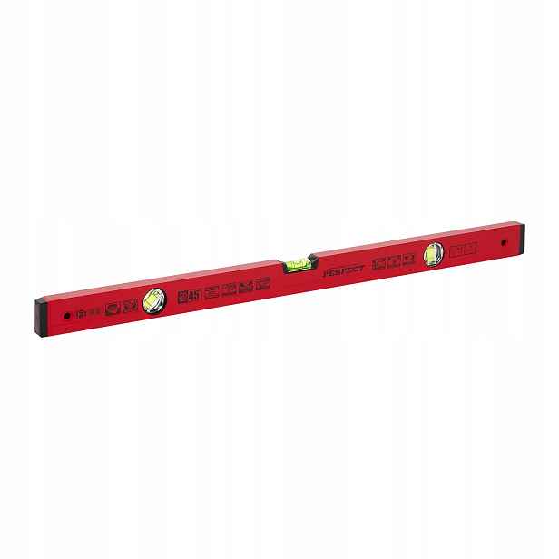 Hliníková vodováha 80 cm 45° červená Stalco Perfect S-65157