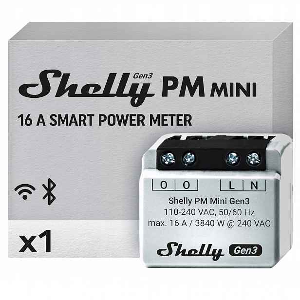 Shelly Pm Mini Gen3 Inteligentní měřič spotřeby WiFi Bt