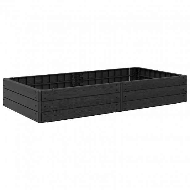 vidaXL Vyvýšený záhon Černá 151 x 75,5 x 25 cm PP