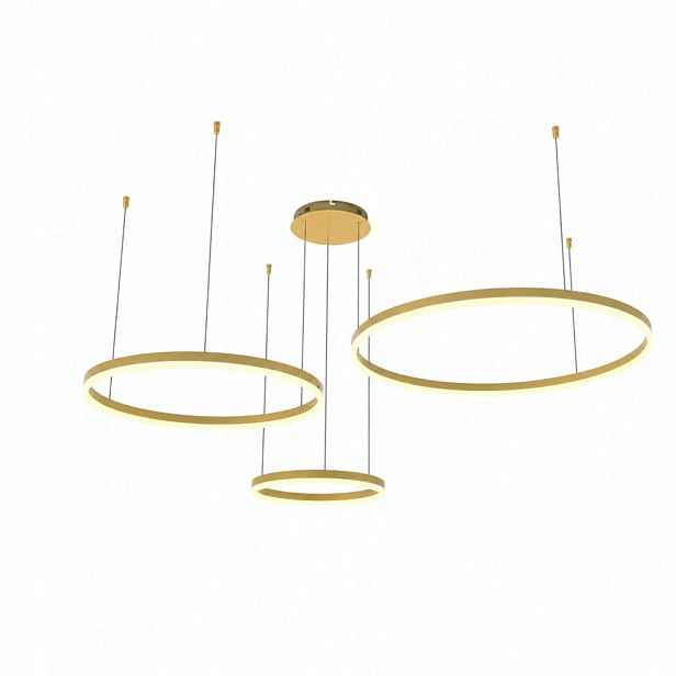 Lustr Mundo 72W Led Zlatý Ovladač Rf 8800LM Nastavitelný