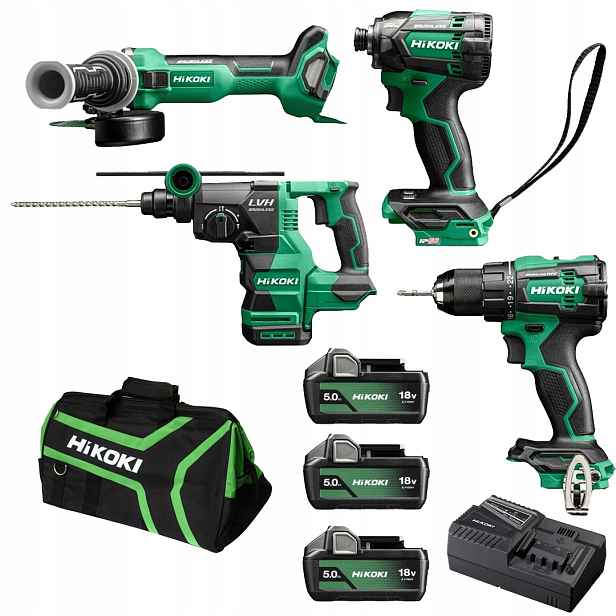 Combo HiKOKI KC18DE Whz: DS18DE, WH18DC, G1813DA, DH1826DA 3x5Ah, taška