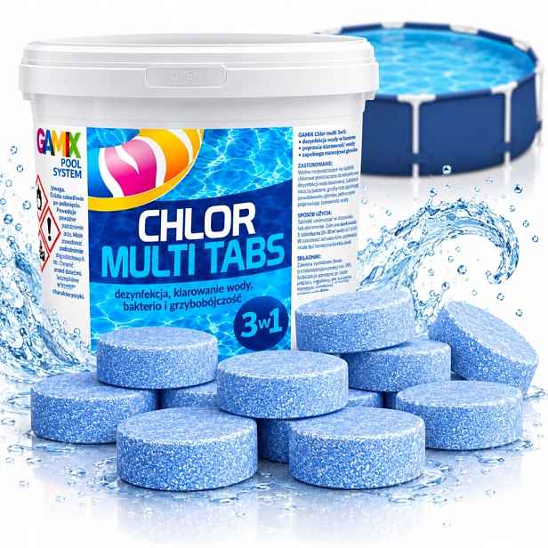 Péče O Vodu Chlor Multi 3V1 3KG 15X200G Tablety 200G Do Bazénu Intex