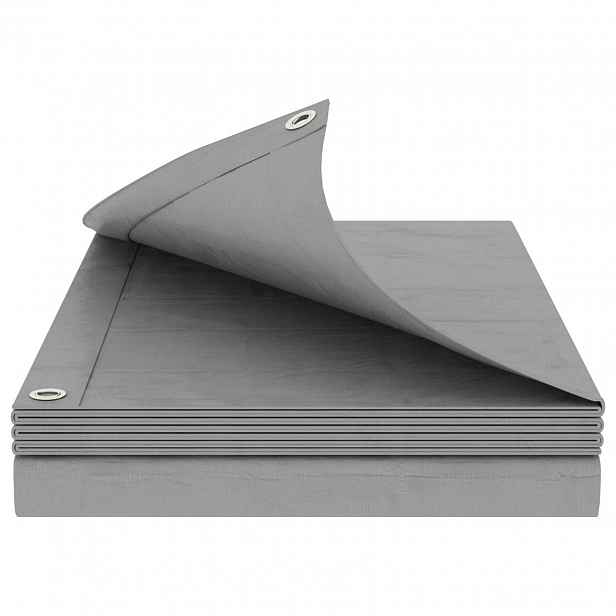 vidaXL Plachta s oky Světle šedá 3 x 3 m 180 gsm PE