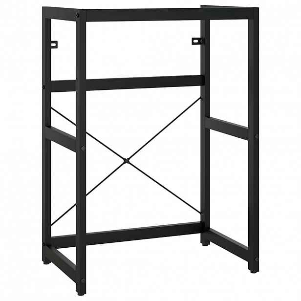 vidaXL Koupelnový regál pod umyvadlo černý 59 x 38 x 83 cm železo