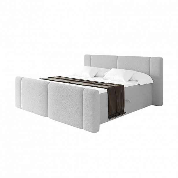 ALTDECOR POSTEL boxspring s matrací H3 - EVON Zanozek - 180x200 cm Světle šedá