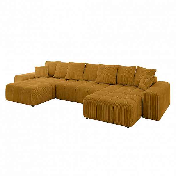 ALTDECOR SEDACÍ SOUPRAVA ENIL-U 401x189x68 hořčicově žlutý manšestr