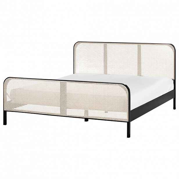 Beliani POSTEL s roštem 180/200 cm Světle hnědá Gonfaron