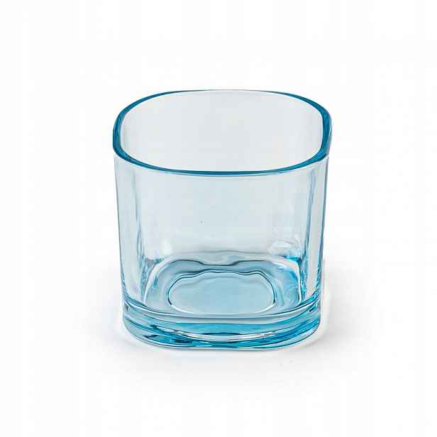 Nádoba Na Svíčky Skleněná Zavařovací Sklenice modrá barva čtverec 180 ml x 48 ks