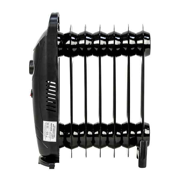 Olejový Radiátor Mini 7 Žeber Silný 700W Černý Volteno