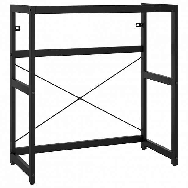 vidaXL Koupelnový regál pod umyvadlo černý 79 x 38 x 83 cm železo