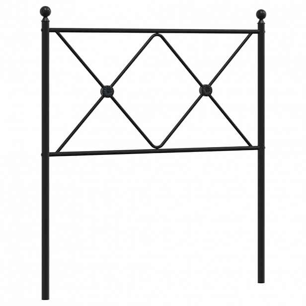 vidaXL Kovové náhradní čelo postele černé 75 cm
