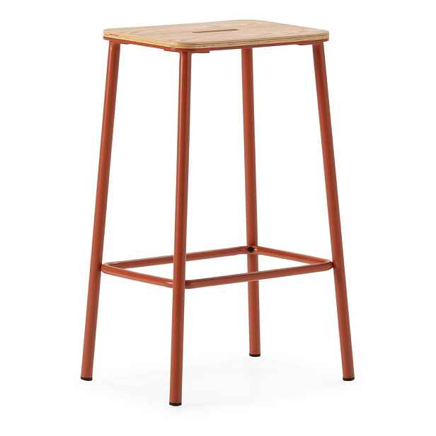 Barové stoličky v sadě 2 ks v cihlové barvě (výška sedáku 65 cm) Abba – Marckeric