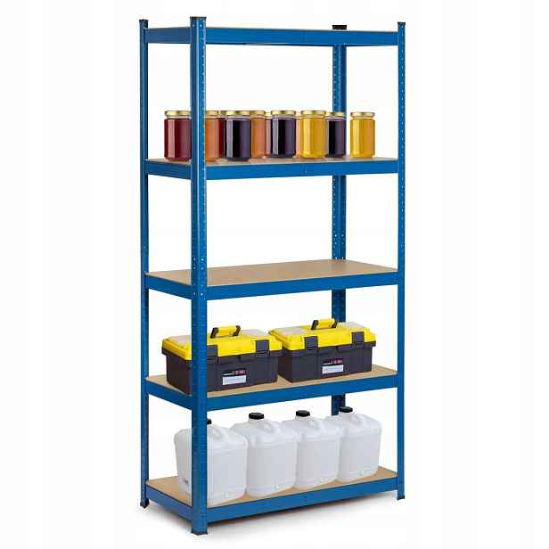 Kovový skladový regál Humberg 180x90x40 Modrý, 875 kg