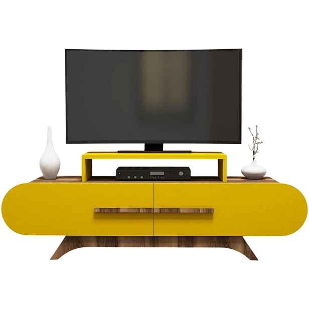 Televizní stolek Rose Walnut Yellow