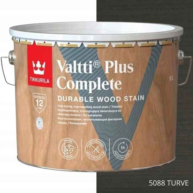 Tikkurila Lakovací Hmota Valtti Plus Complete 9L Barva 5088 Turve