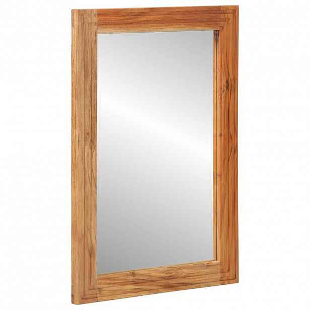 vidaXL Koupelnové zrcadlo Nástěnný se zrcadlem Hnědá 70 x 50 x 2.5 cm