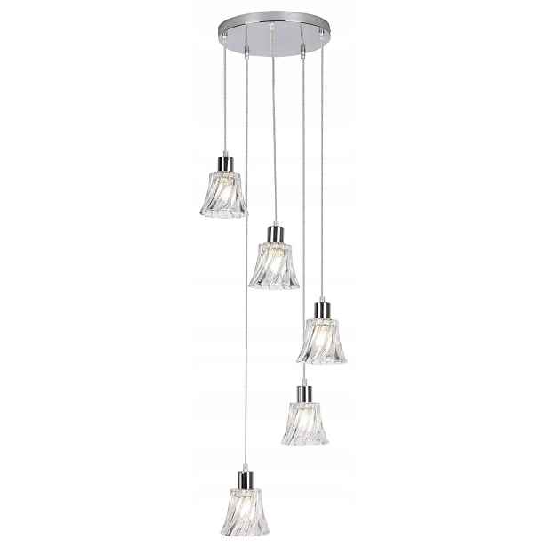 Závěsná lampa E14 5x40W barva chrom 5305 Hestia Rabalux